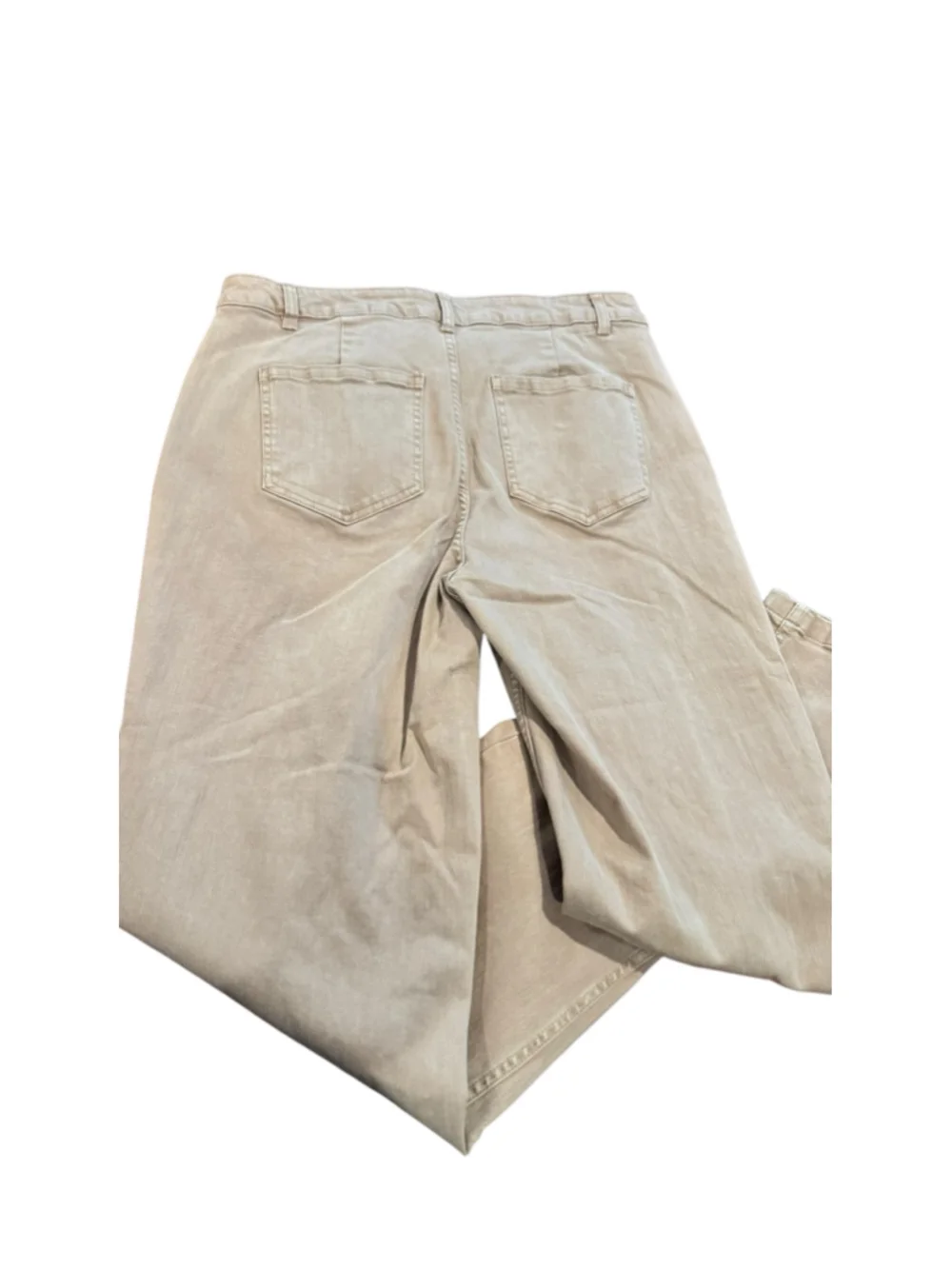 Women's Molly Yeh Wide Leg Jeans Beige Size 12